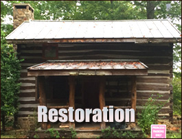 Historic Log Cabin Restoration  Icard, North Carolina